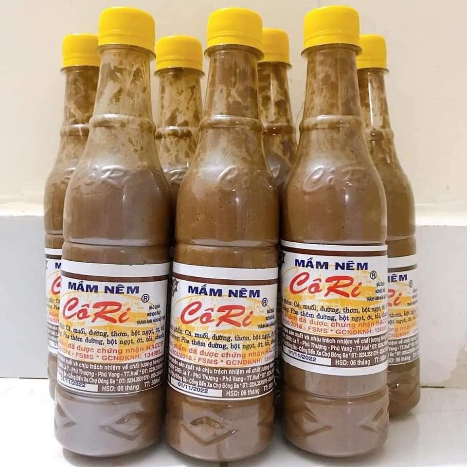 Combo 4 chai Mắm nêm cô ri chai lớn 500ml mắm đã pha gia vị dùng ăn bún bánh tráng chấm rau dưa mắm cori đặc sản huế