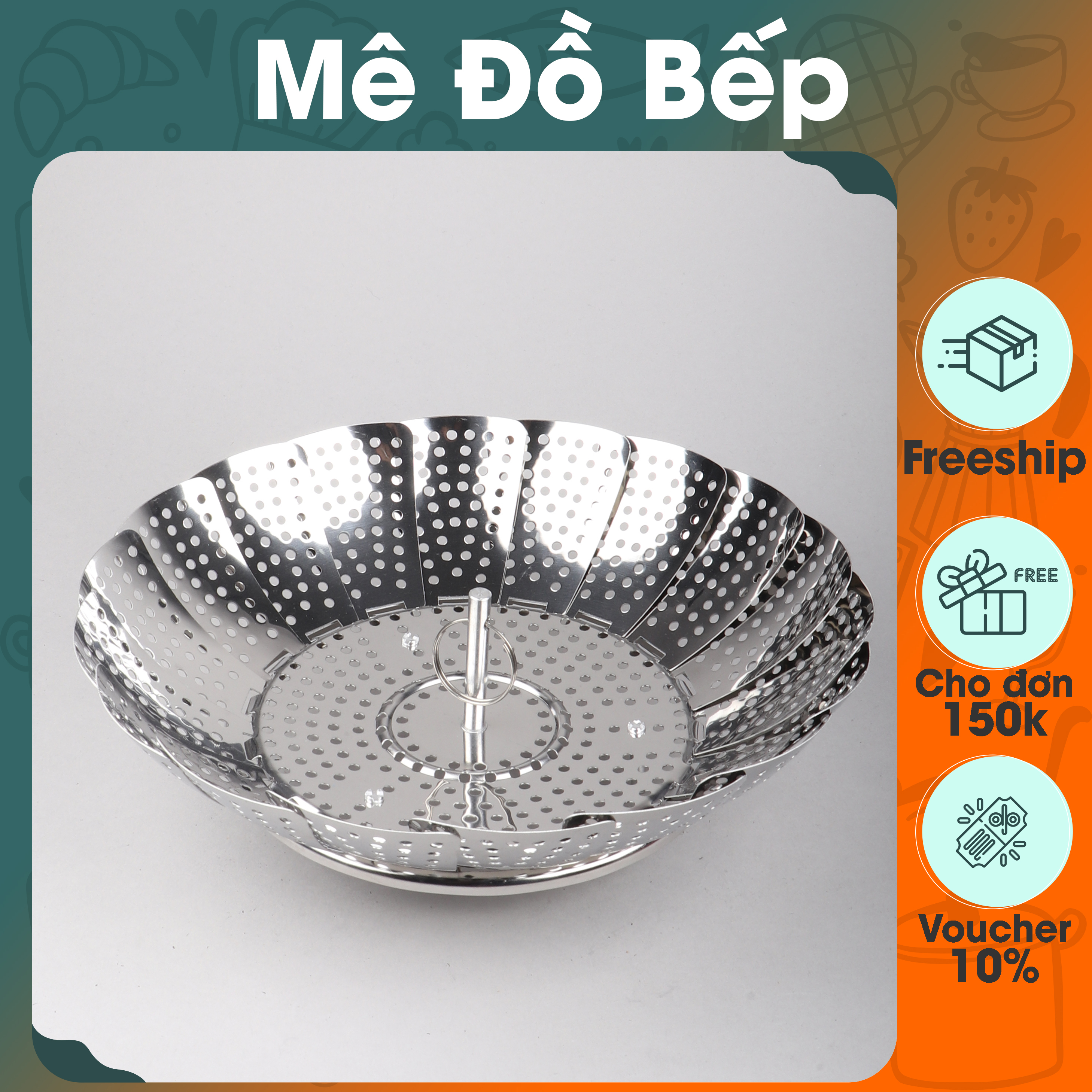 Dụng cụ hấp và để ráo nước trái cây inox cao cấp DH01