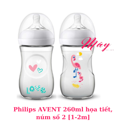 Bình sữa Philips AVENT Natural 260ml họa tiết