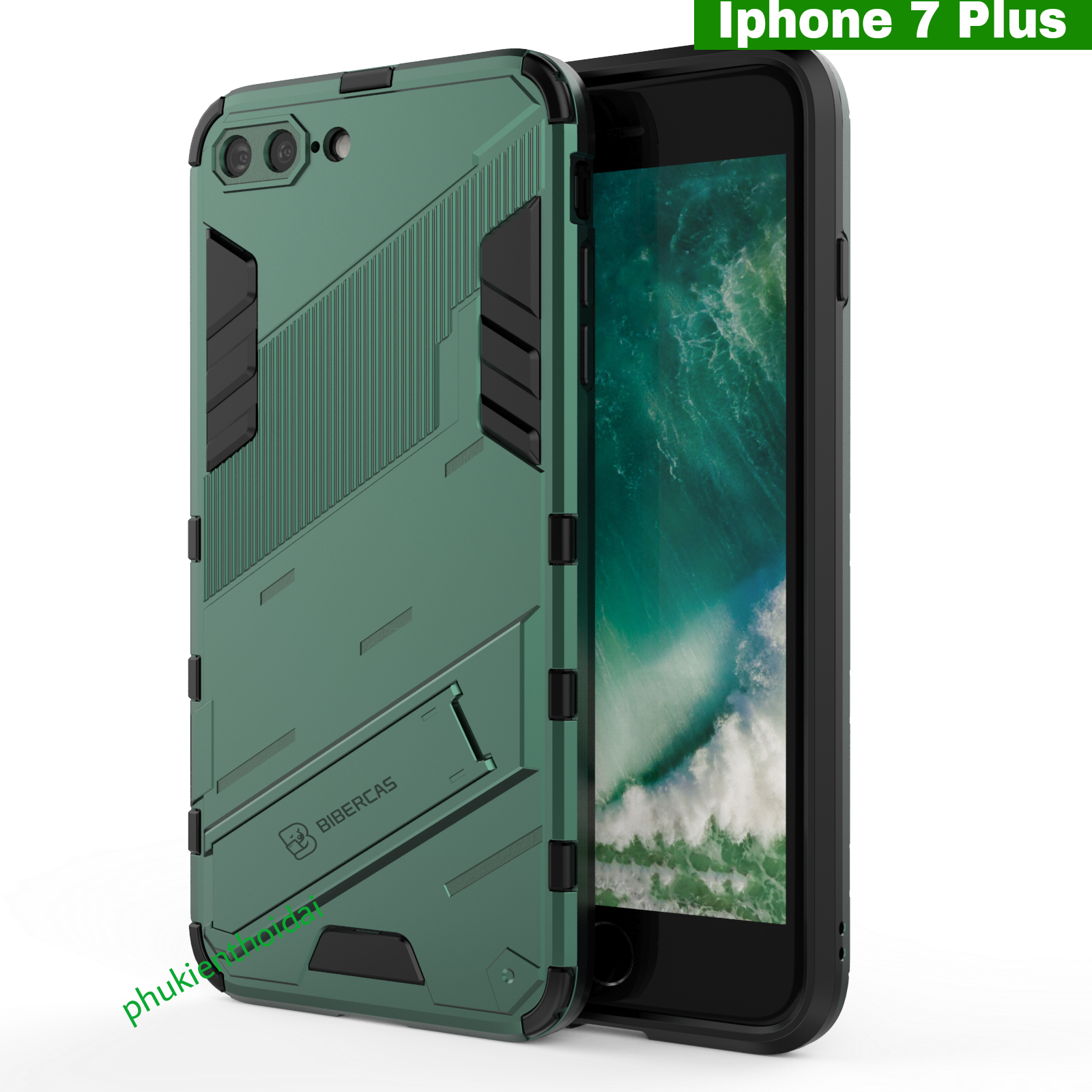 Ốp lưng Iphone 7 Plus Iron Man Ver 2 chống sốc giá đỡ xem phim