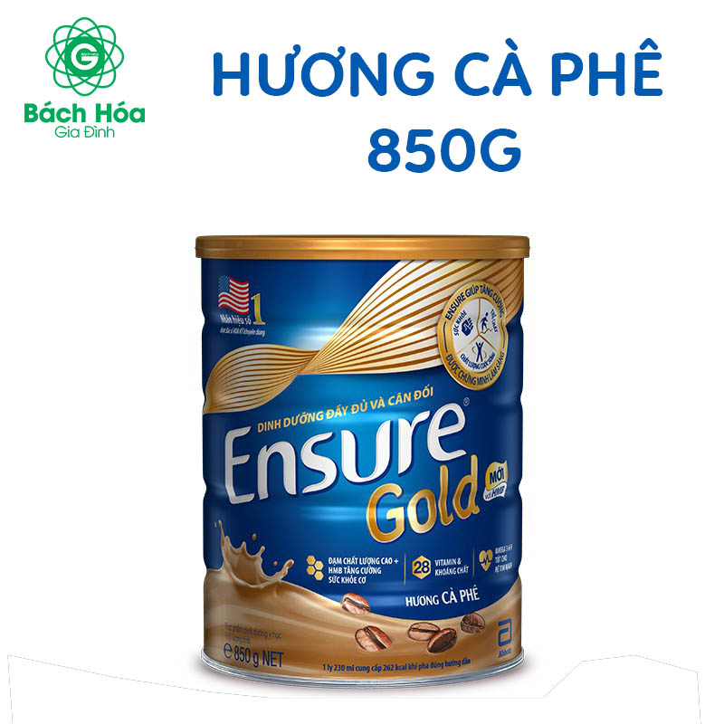 Sữa Bột Abbott Ensure Gold Hương Cà Phê 850g