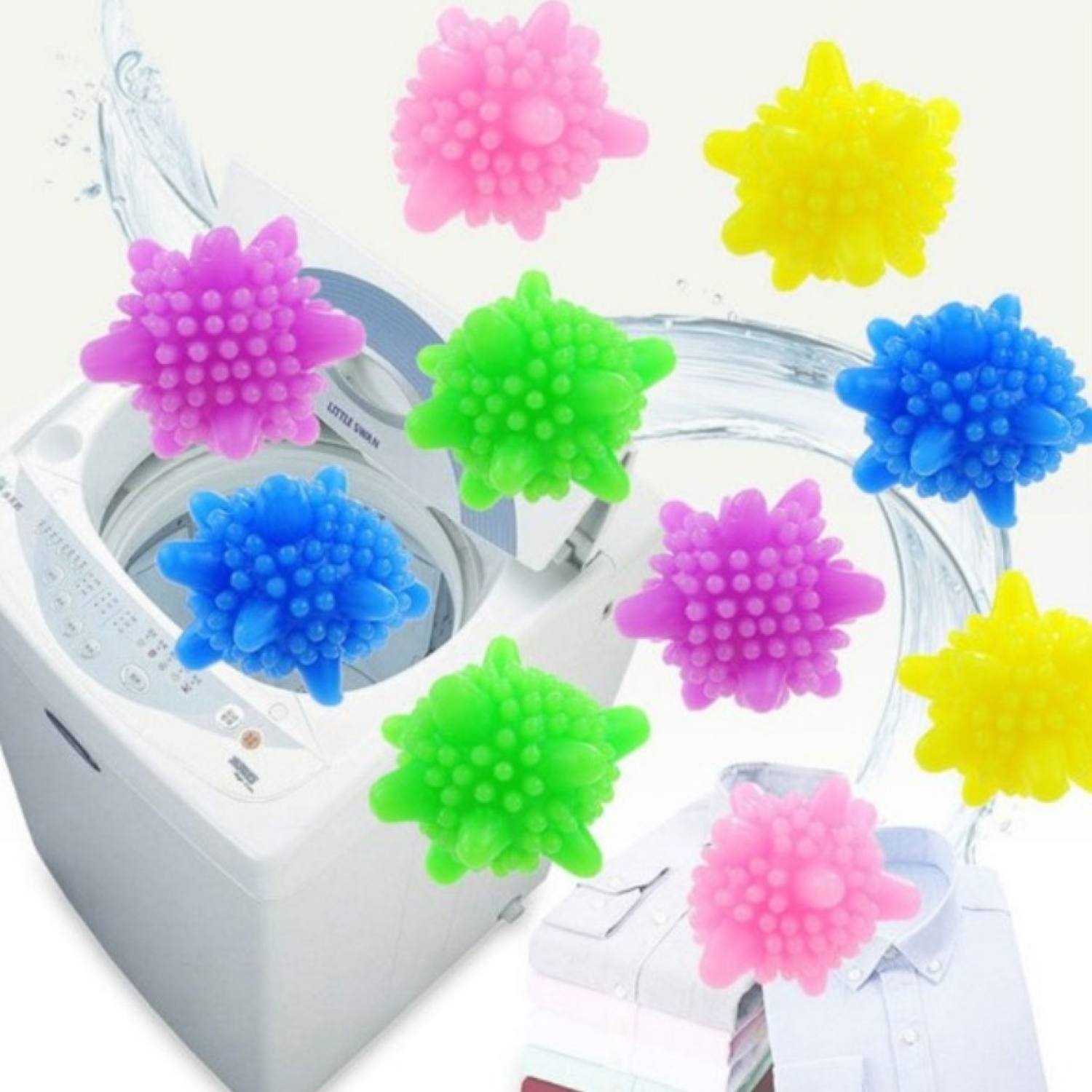 Set 5 Bóng giặt nhím cầu gai giặt đồ máy giặt siêu sạch