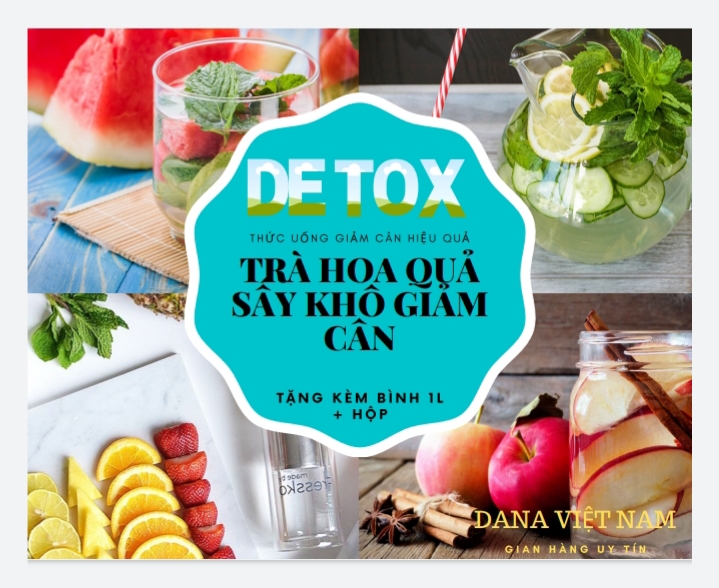 Trà Detox hoa quả sấy khô, DETOX KOREA 10 gói