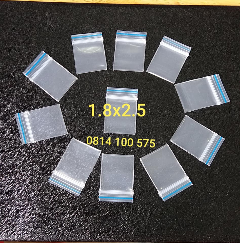 Sét 100 cái túi zip mini nhỏ 1.8x2.5 cm dầy đẹp