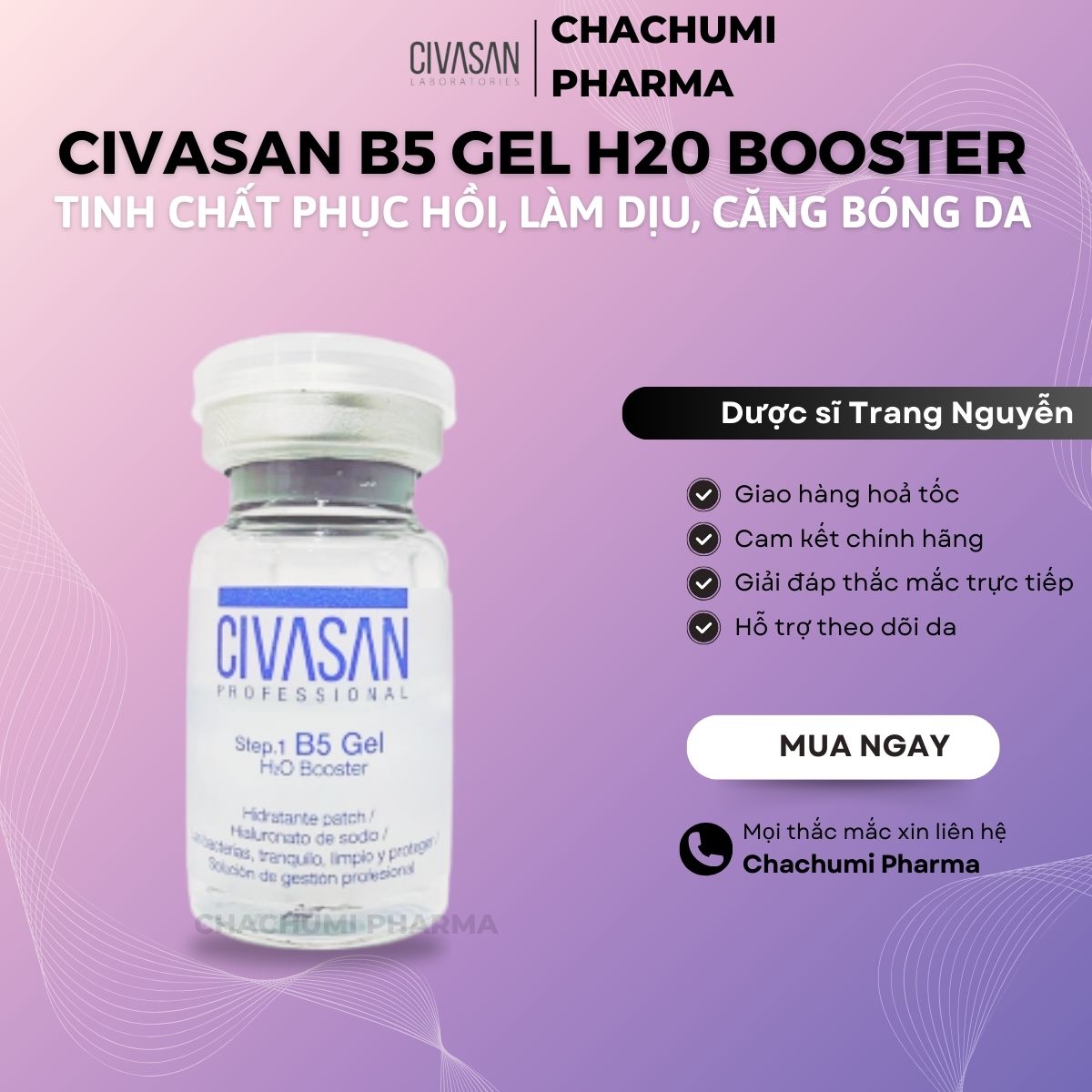 Tinh chất B5 Civasan phục hồi da 5ml