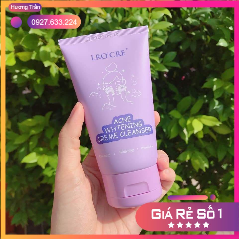 Sữa rửa mặt ngăn ngừa mụn, dưỡng trắng da Lrocre 100g