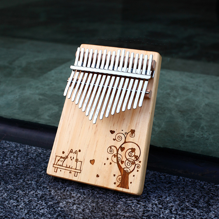Đàn kalimba 17 phím gỗ nguyên khối I Đàn Kalimba Giá Rẻ I Đàn Kalimba Họa Tiết Hình Nhiều Mẫu Mã