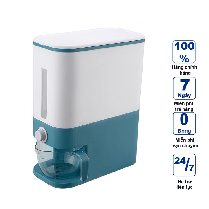 Thùng Đựng Gạo 12Kg Thông Minh VN05 - Khử Ẩm Siêu Tốt - Nhập Khẩu Nhật, Khử Ẩm Siêu Tốt, Bền Đẹp