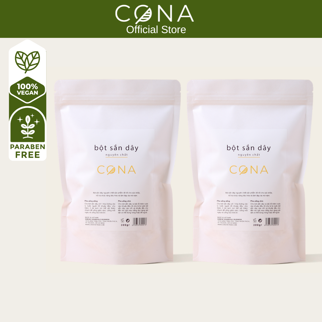 Combo 2 tinh bột sắn dây nguyên chất CONA 300g/túi tốt cho sức khỏe, làm đẹp da, tăng cường vòng 1 không pha trộn