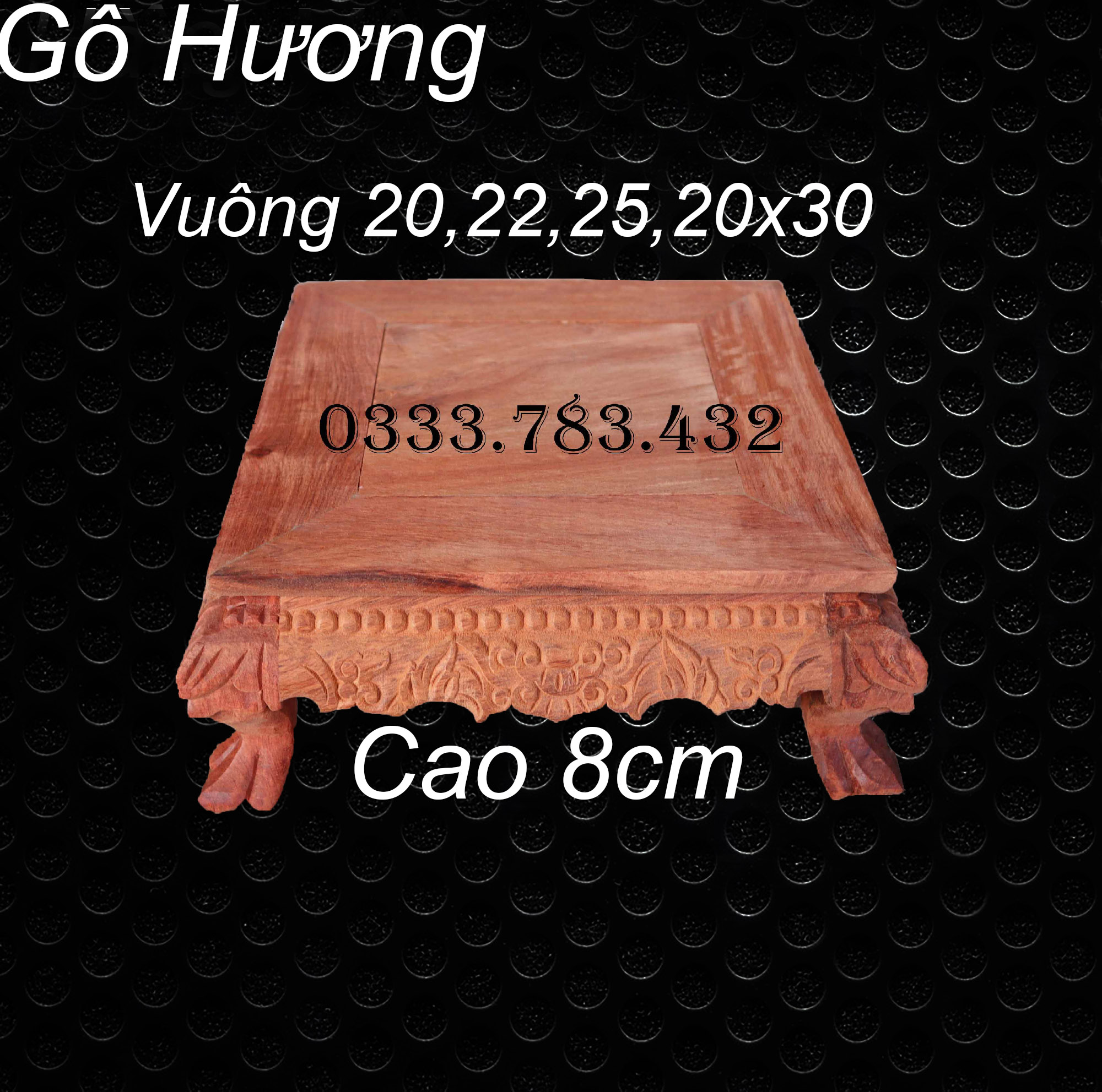 Kỷ rồng đẹp đế kê tượng đồ trang trí đế chân quỳ đôn chân quỳ kỷ chân quỳ cao 9cm