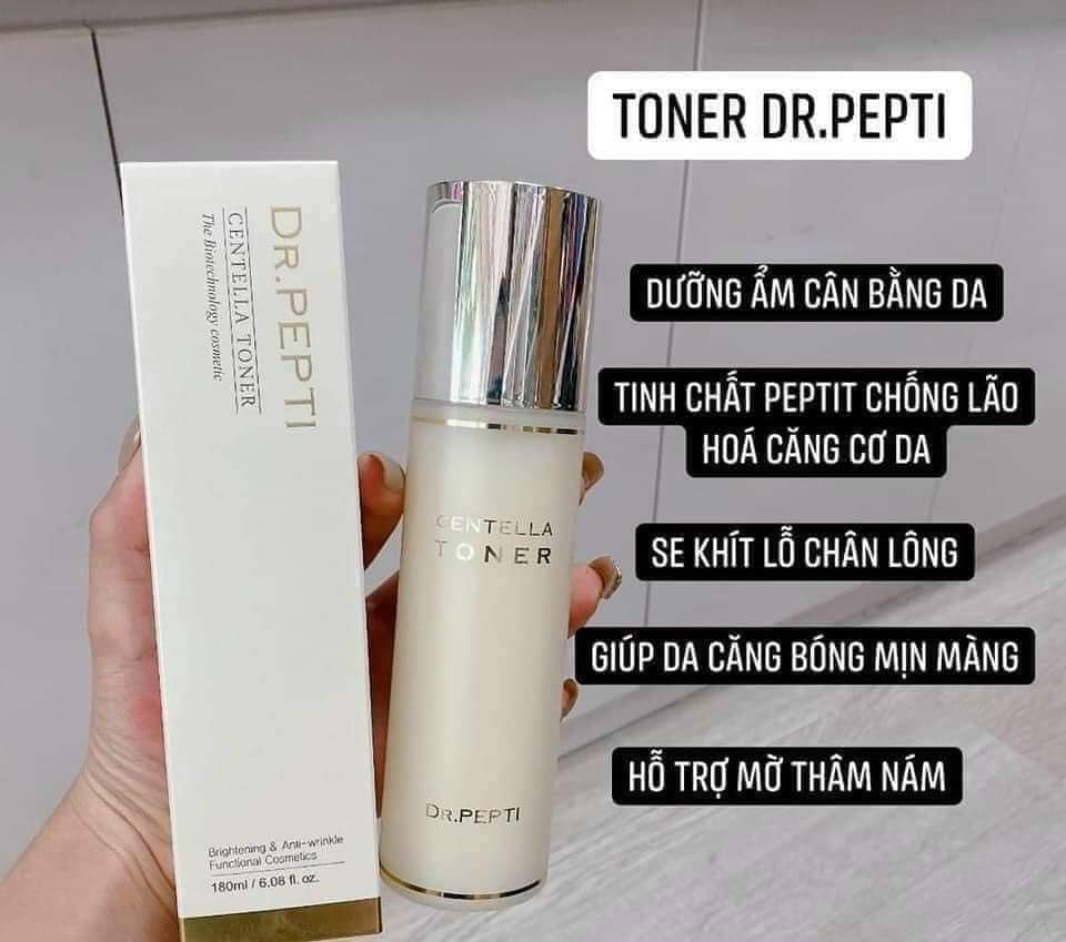 Nước Hoa Hồng Dr.Pepti Dưỡng Da Căng Bóng 180ml