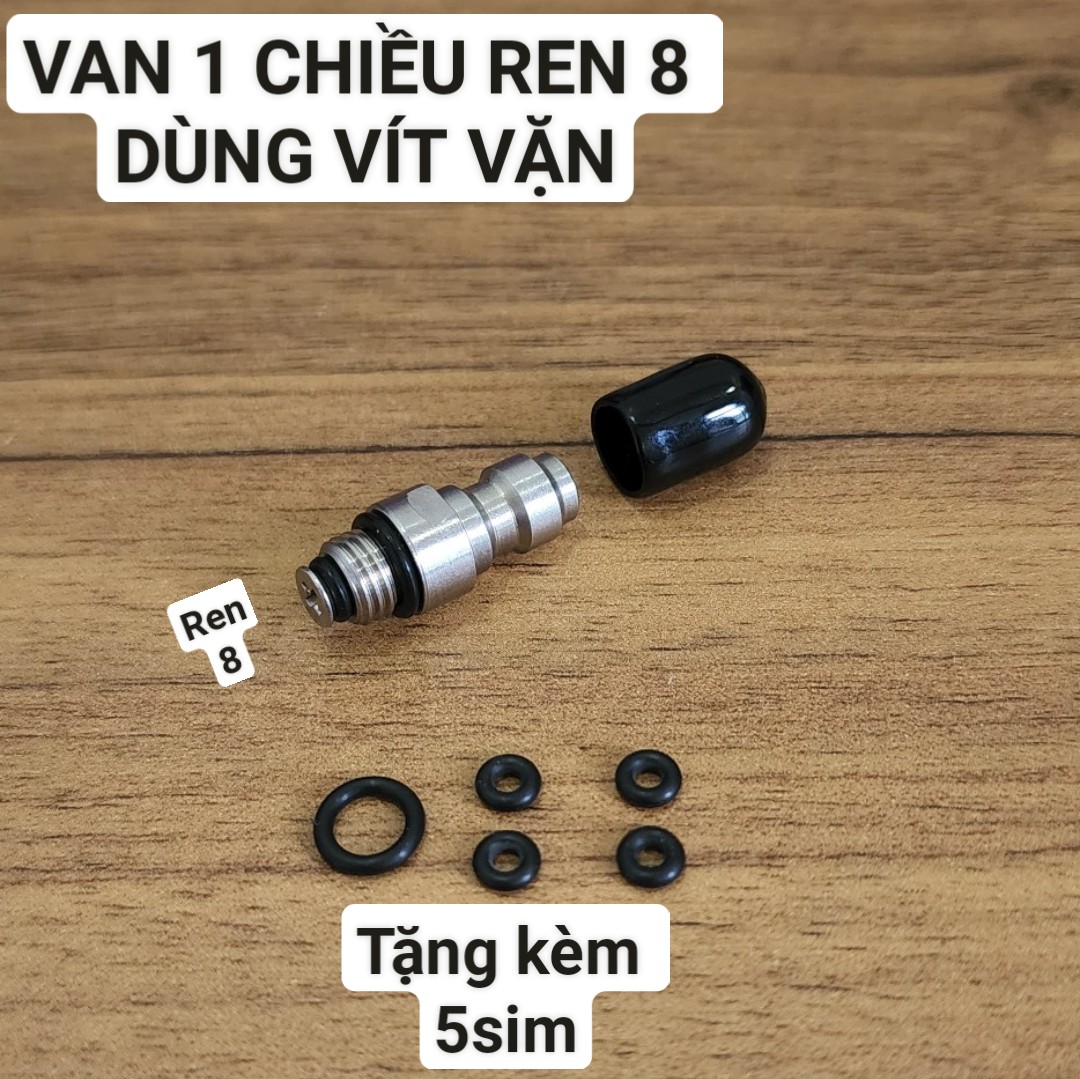 Van nạp một chiều chân 8mm loại có ốc
