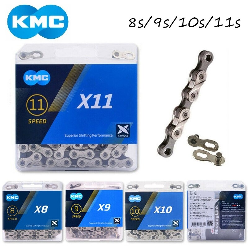 Xích xe đạp kmc 6/7/8 x8 x9 x10 x11 x12 liên kết 116/118l dành cho mtb/road tương thích bộ truyền động shimano , sram