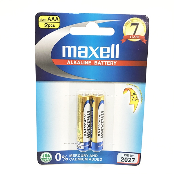 Pin Maxell Alkaline AAA 1.5V 2 Viên