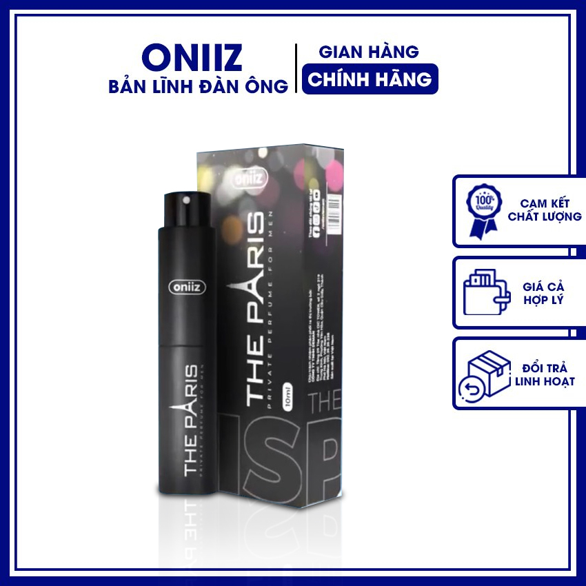 Nước hoa vùng kín nam giới Oniiz Scent 10ml hương The Paris nước hoa nam hương thơm ngọt ngào, thư giãn, êm dịu