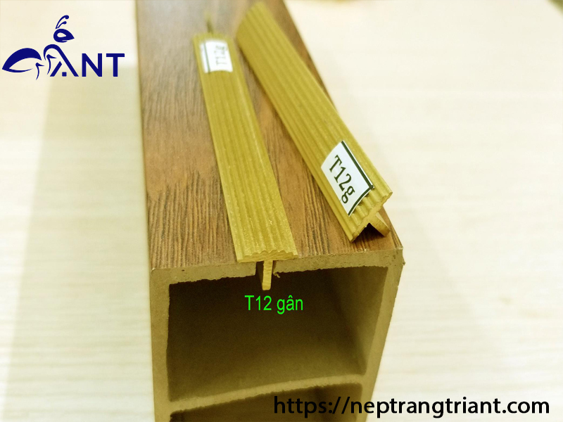 Nẹp chỉ đồng chống trơn, Nẹp đồng chữ T, Nẹp đồng T12 gân,  giá 1m