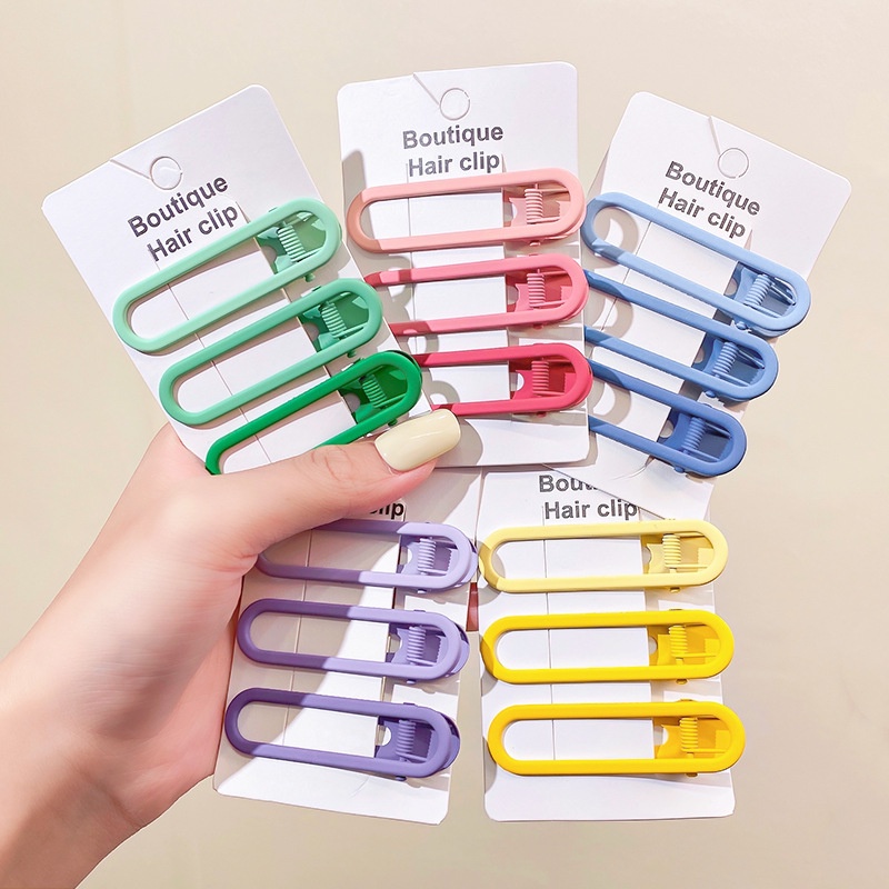 Set 3 kẹp tóc ,kẹp mái nhiều màu cho nữ mới nhất