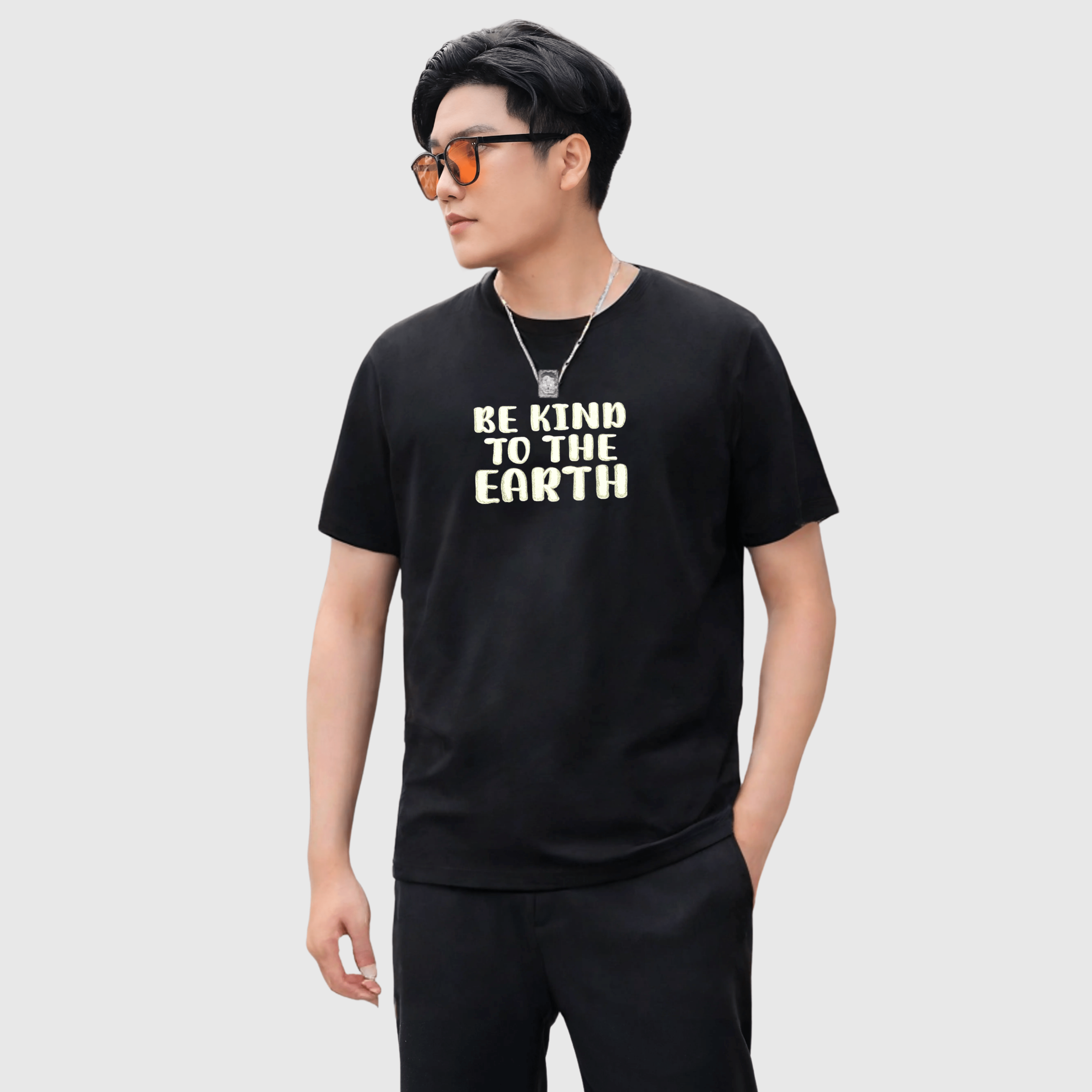 Áo thun nam in hình form basic, ngắn tay _ Gavani akh Duck và King to the earth