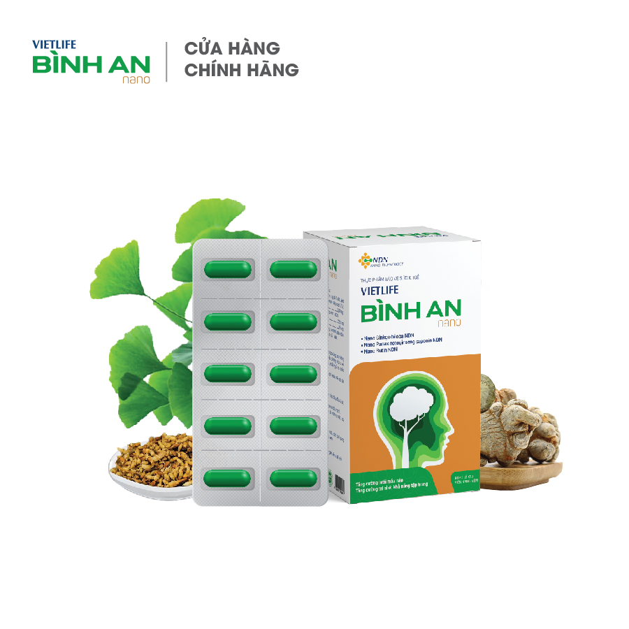 [CHÍNH HÃNG] Vietlife Bình An Nano 30 viên - Giải pháp tăng cường sức khỏe não bộ từ sức mạnh dược liệu Nano