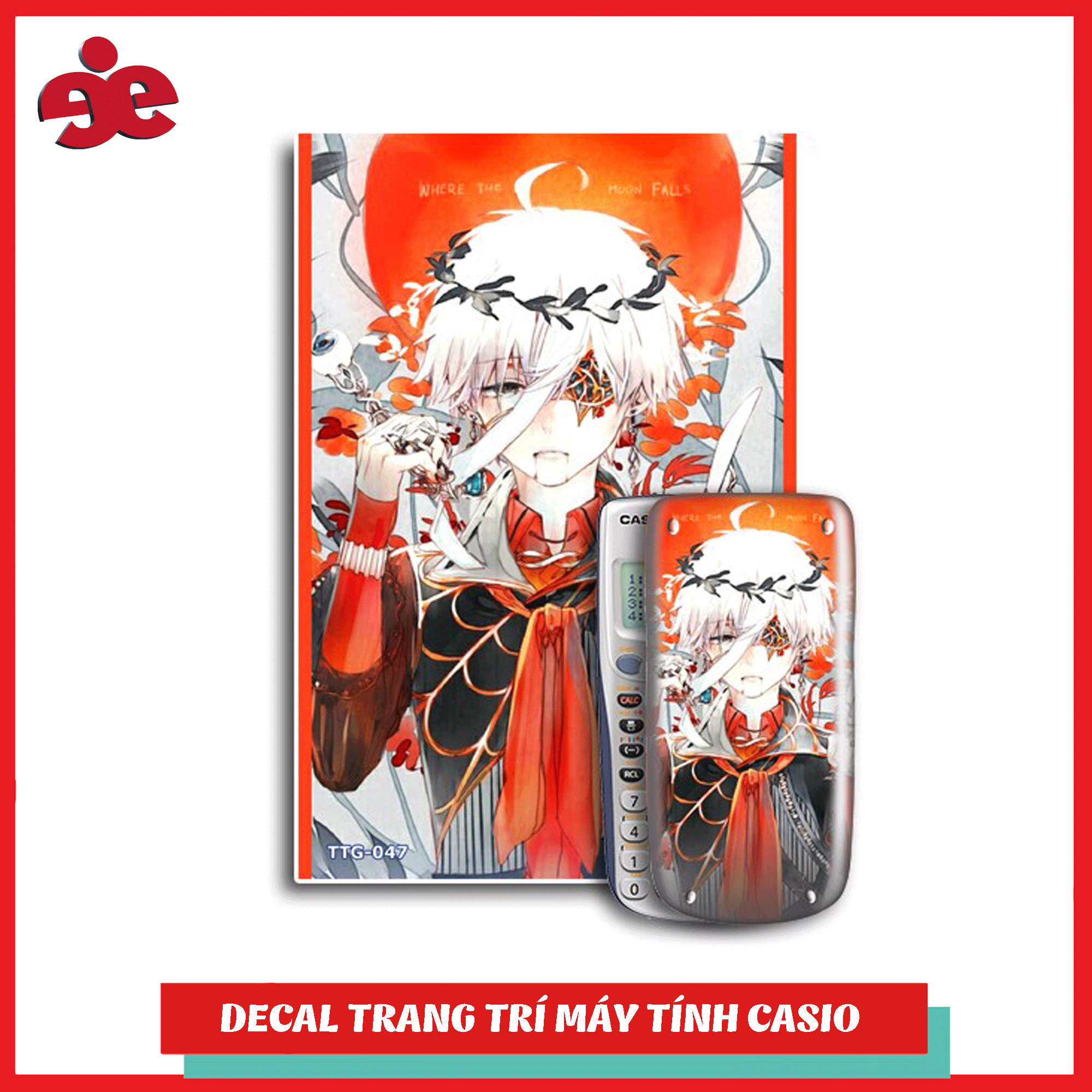 Bộ 2 decal trang trí máy tính cầm tay Tokyo Ghoul 047