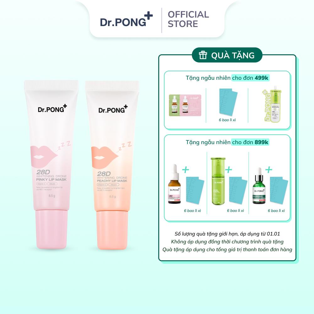 Dưỡng ẩm môi, giảm thâm môi Dr.Pong 28D Whitening Drone Lip Mask 8.5g