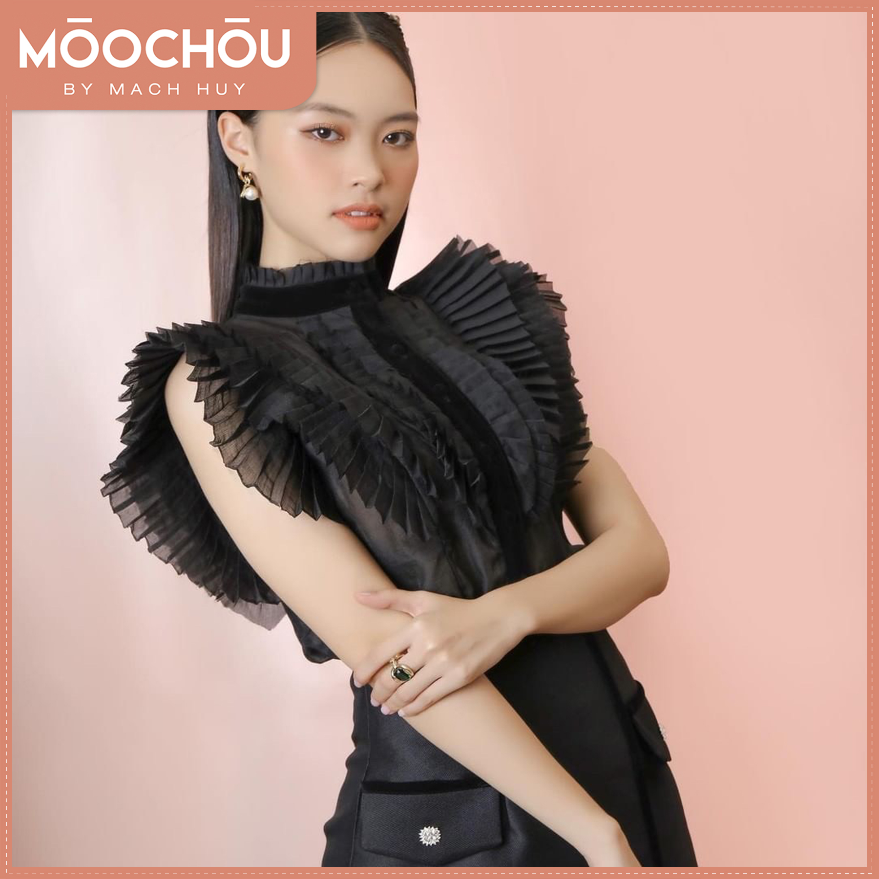 Áo sơmi kiểu thanh lịch grace top - moochou