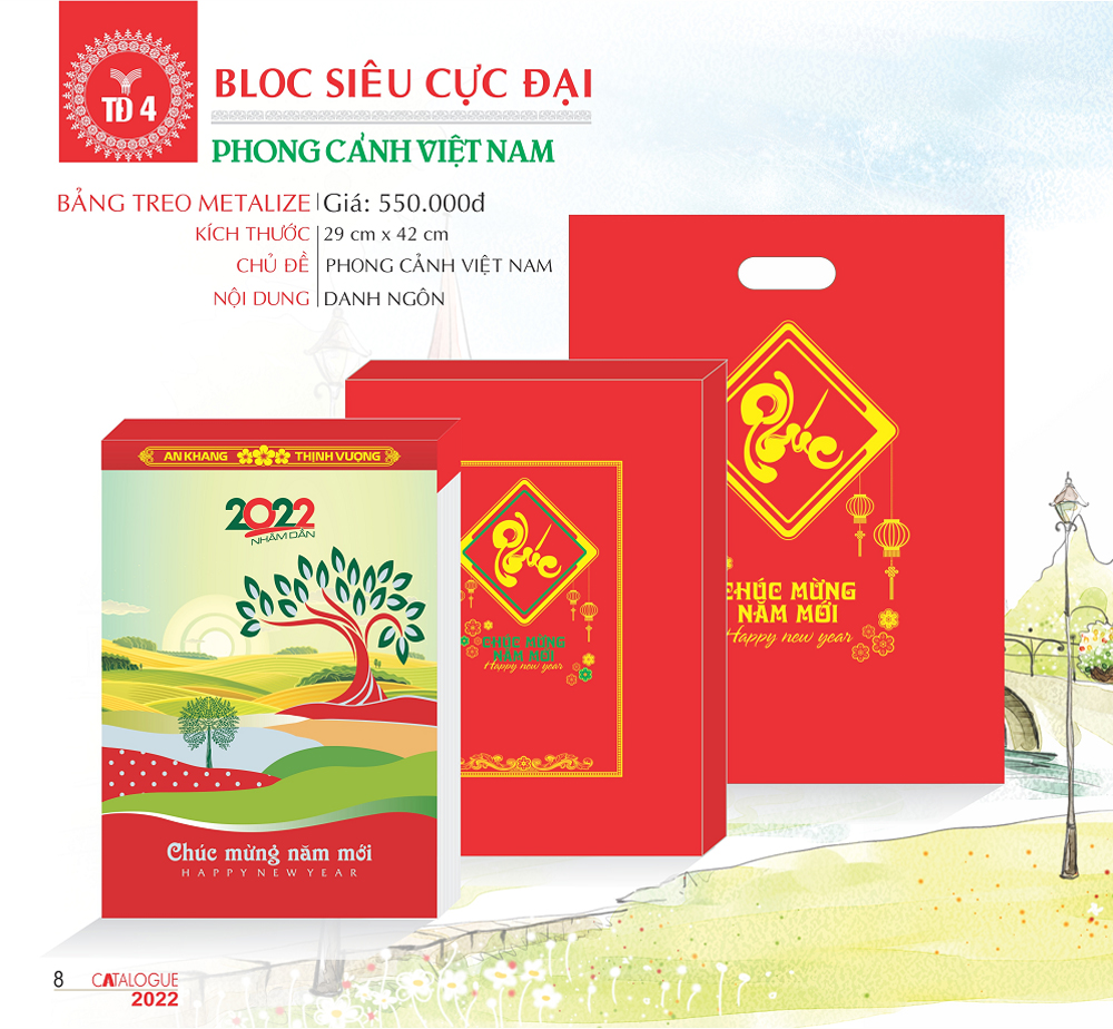 Lịch bloc siêu cực đại 2022 - phong cảnh việt nam - tđ04