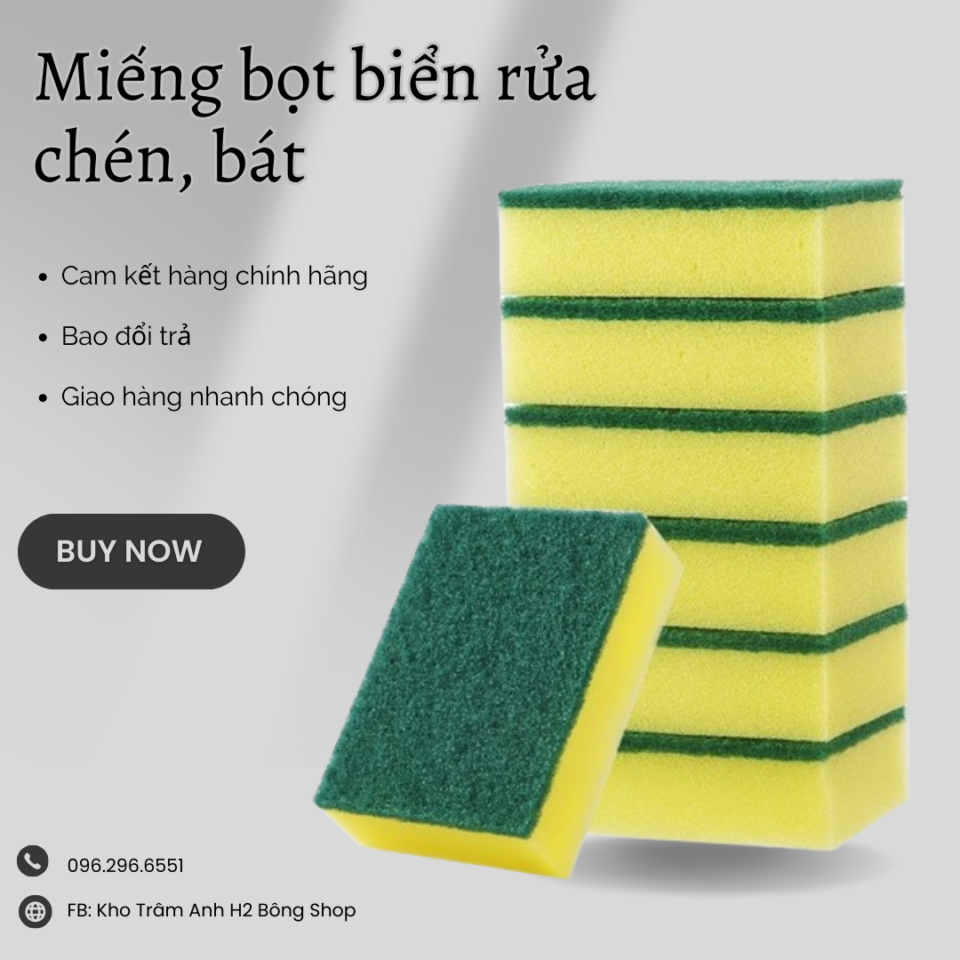 Bọt Biển Rửa Chén- Miếng bọt biển rửa chén
