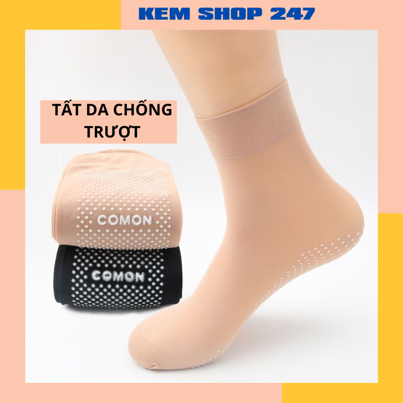 Set 10 tất da chân chống trơn trượt thời trang