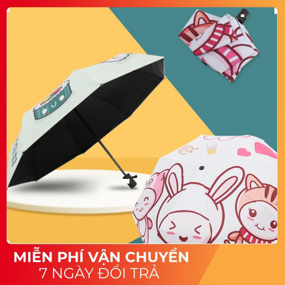 [HCM]Ô Dù Cầm Tay Che Mưa Che Nắng Kiểu Dáng Thời Trang Siêu Đẹp -  Ô Dù Gấp Gọn Bỏ Túi Cực Tiện Lợi