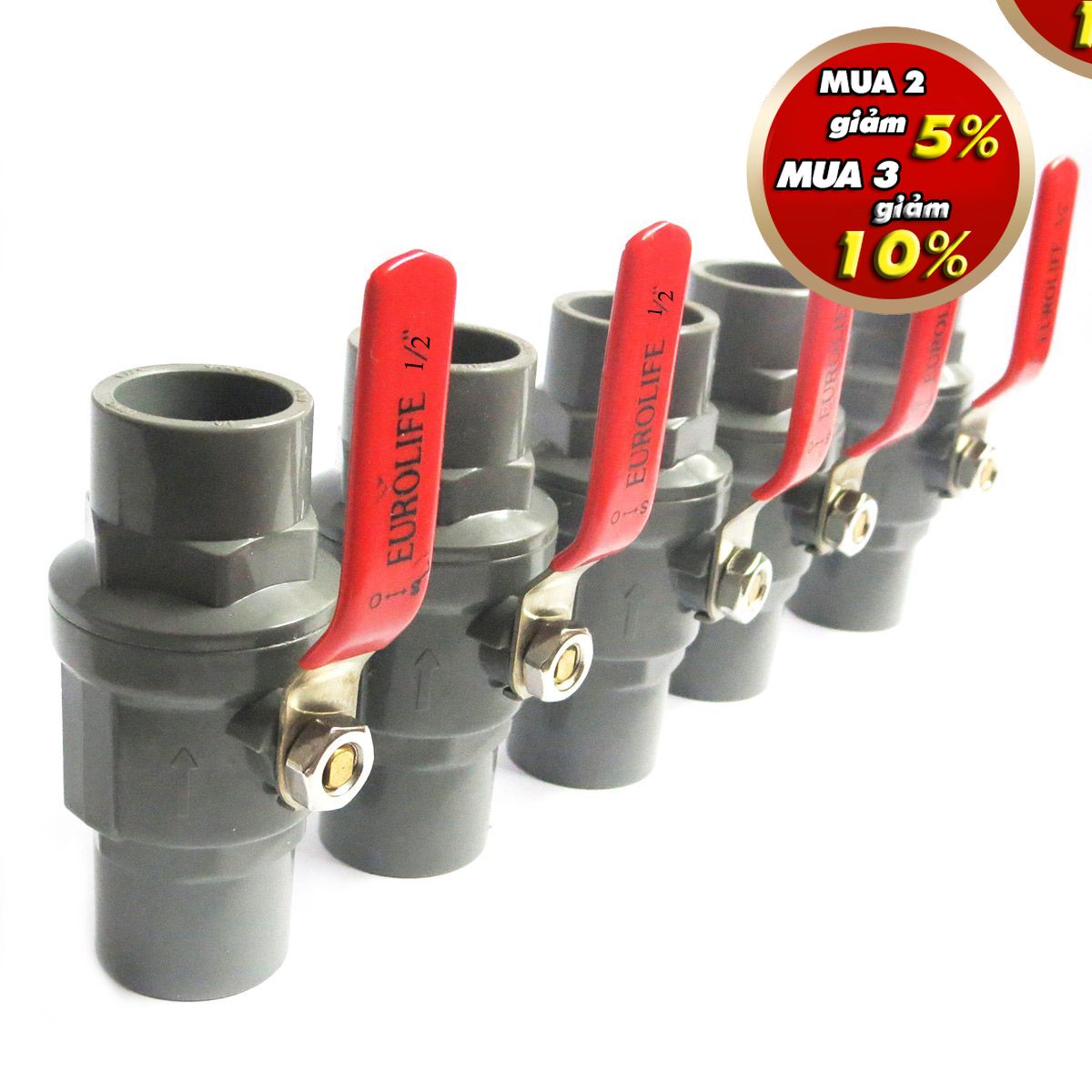 Bộ 5 van tay Inox EL-IN 21Eurolife (Xám)