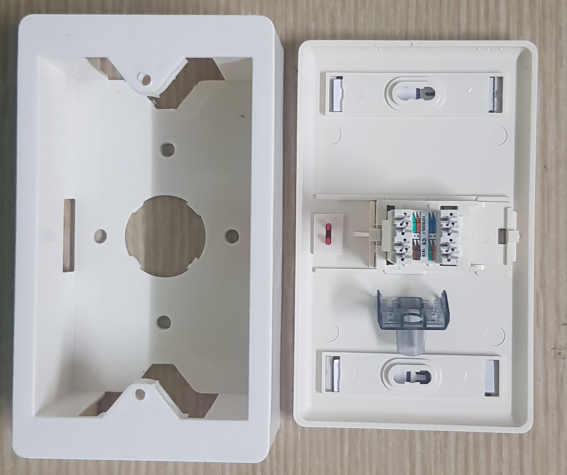 Bộ ổ cắm đơn 1 cổng Mạng cat6 AMP/Commscope. BH 12 tháng