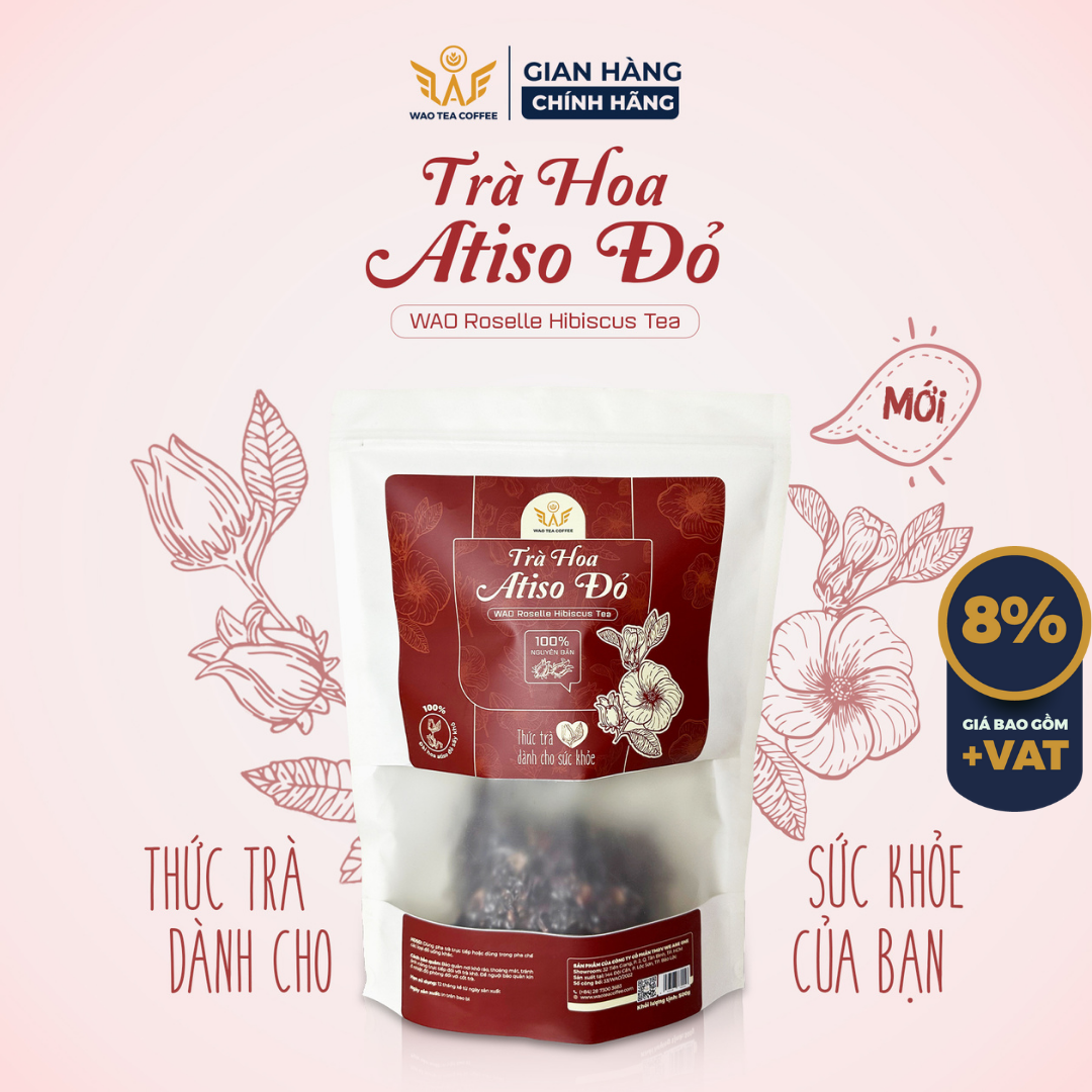 Trà Hoa Atiso Đỏ Hibiscus WAO thơm ngon tốt cho sức khỏe