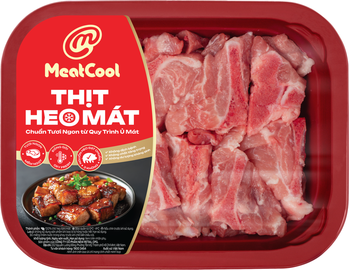 [HOẢ TỐC HCM] MEATCOOL XƯƠNG HEO Trọng Lượng Ước Tính ~400g (±5–10%)