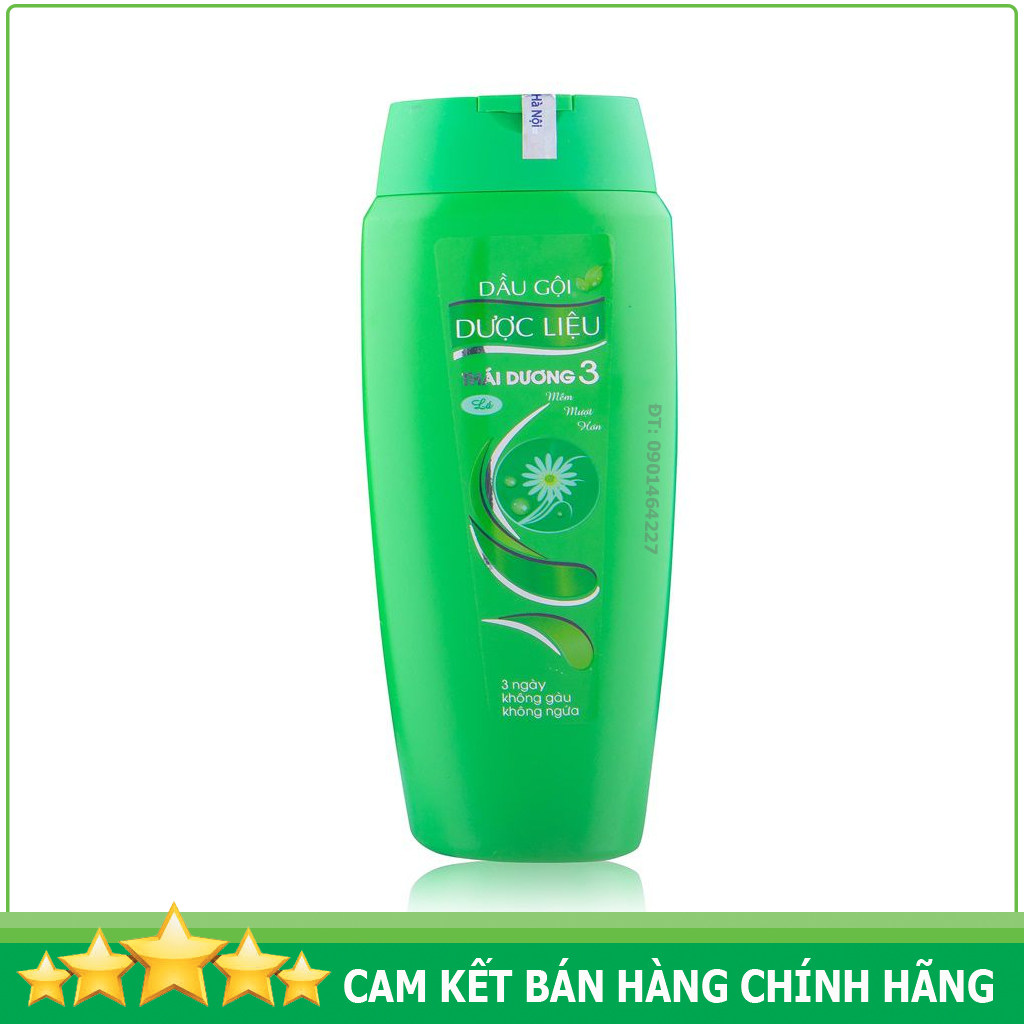 Dầu gội dược liệu Thái Dương 3 hương lá giúp tóc mềm mượt 3 ngày không gàu, không ngứa
