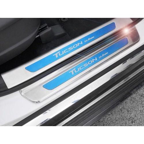 Ốp bậc trong ngoài huyndai tucson inox 8 chi tiết