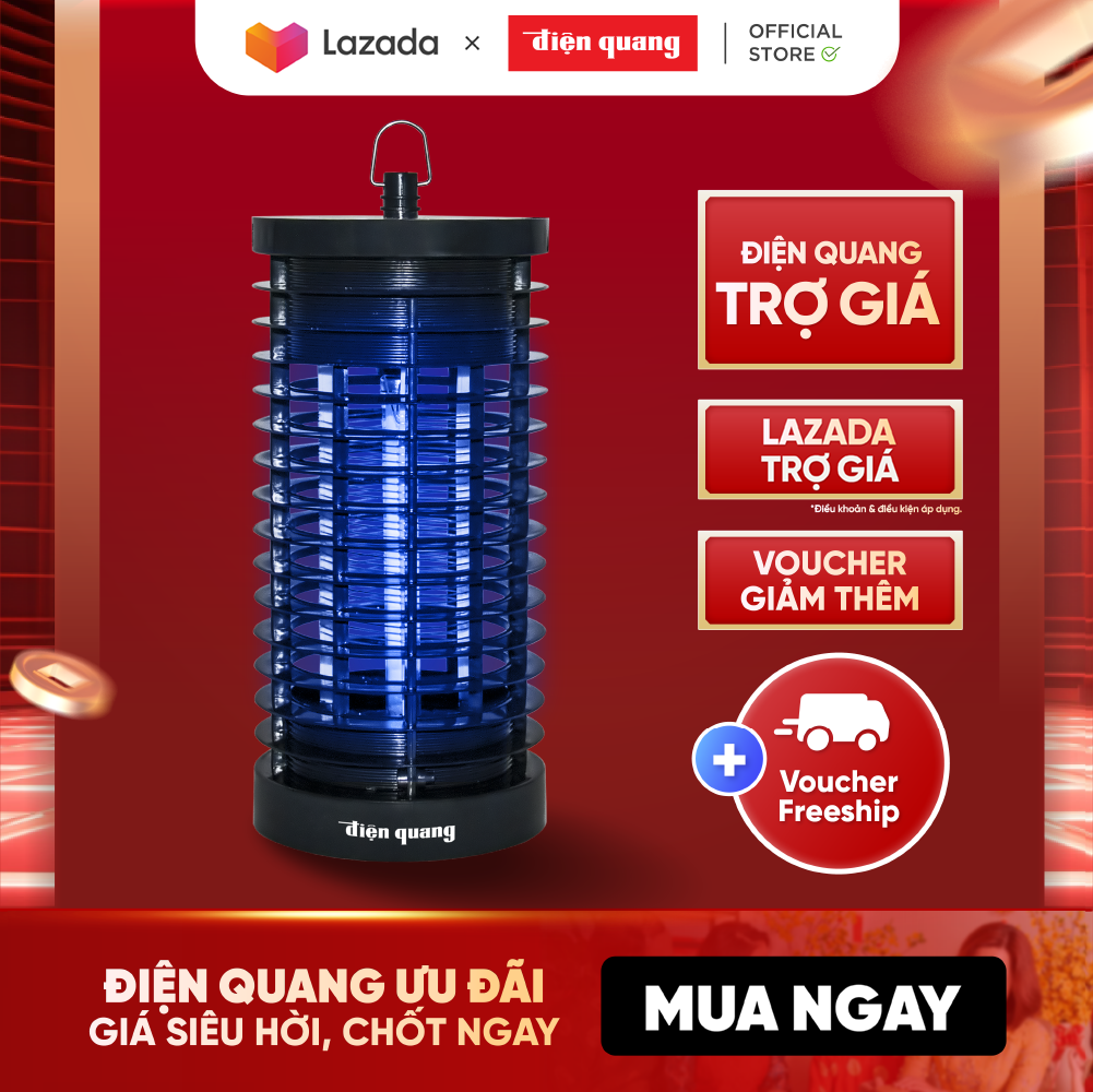 Đèn bắt muỗi Điện Quang ĐQ EML02 BL ánh sáng chuyên dụng thu hút côn trùng không ảnh hướng đển sức khỏe người dùng