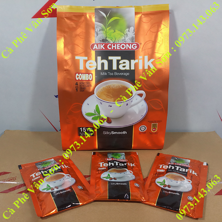 Trà sữa vị Cà phê Teh Tarik Coffee bịch 600g (15 gói nhỏ x 40g) Aik Cheong