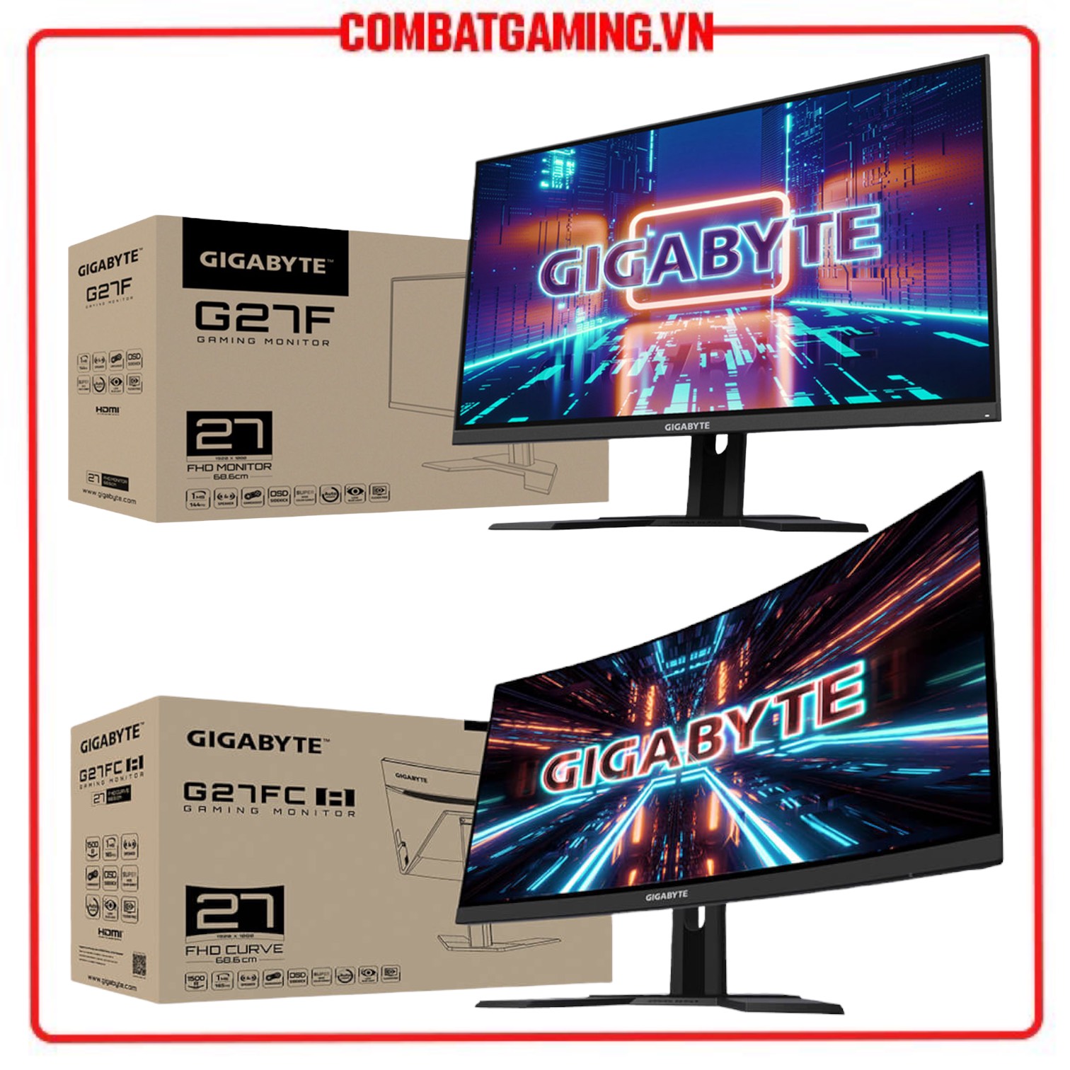 Màn hình cong gigabyte g27fc a / g27f - hàng chính hãng