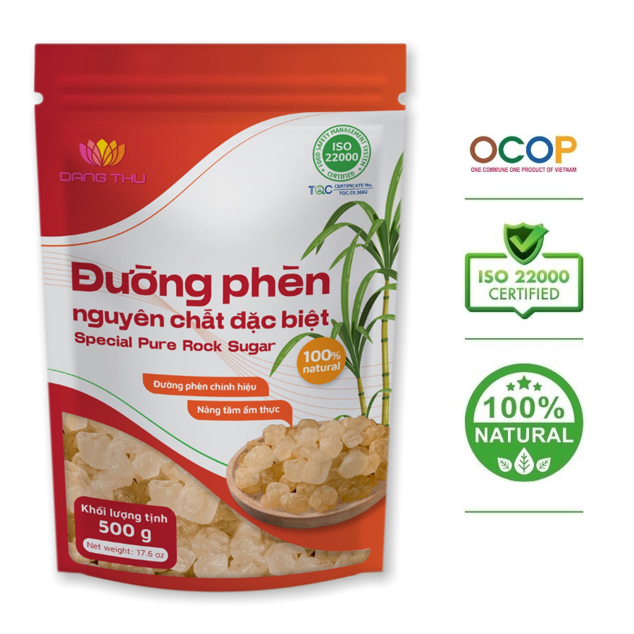 Đường phèn nguyên chất đặc biệt đăng thư túi 500gram