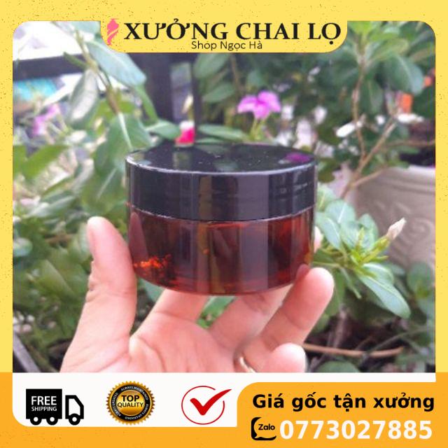 Hũ chiết mỹ phẩm nâu/đen 100g / Hũ nhựa pet