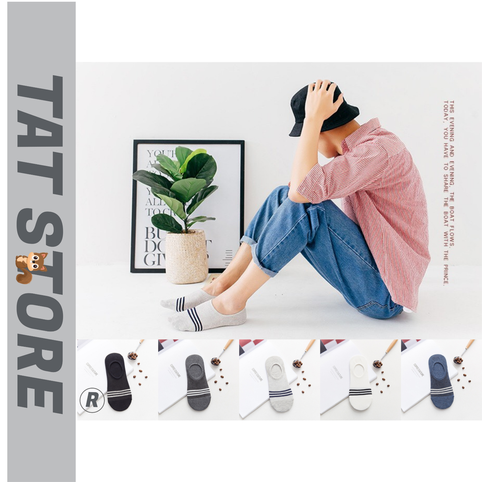 Vớ nam lười cao cấp tất lười công sở đẹp gót silicon chống tụt gót TẤT STORE 1CNM10