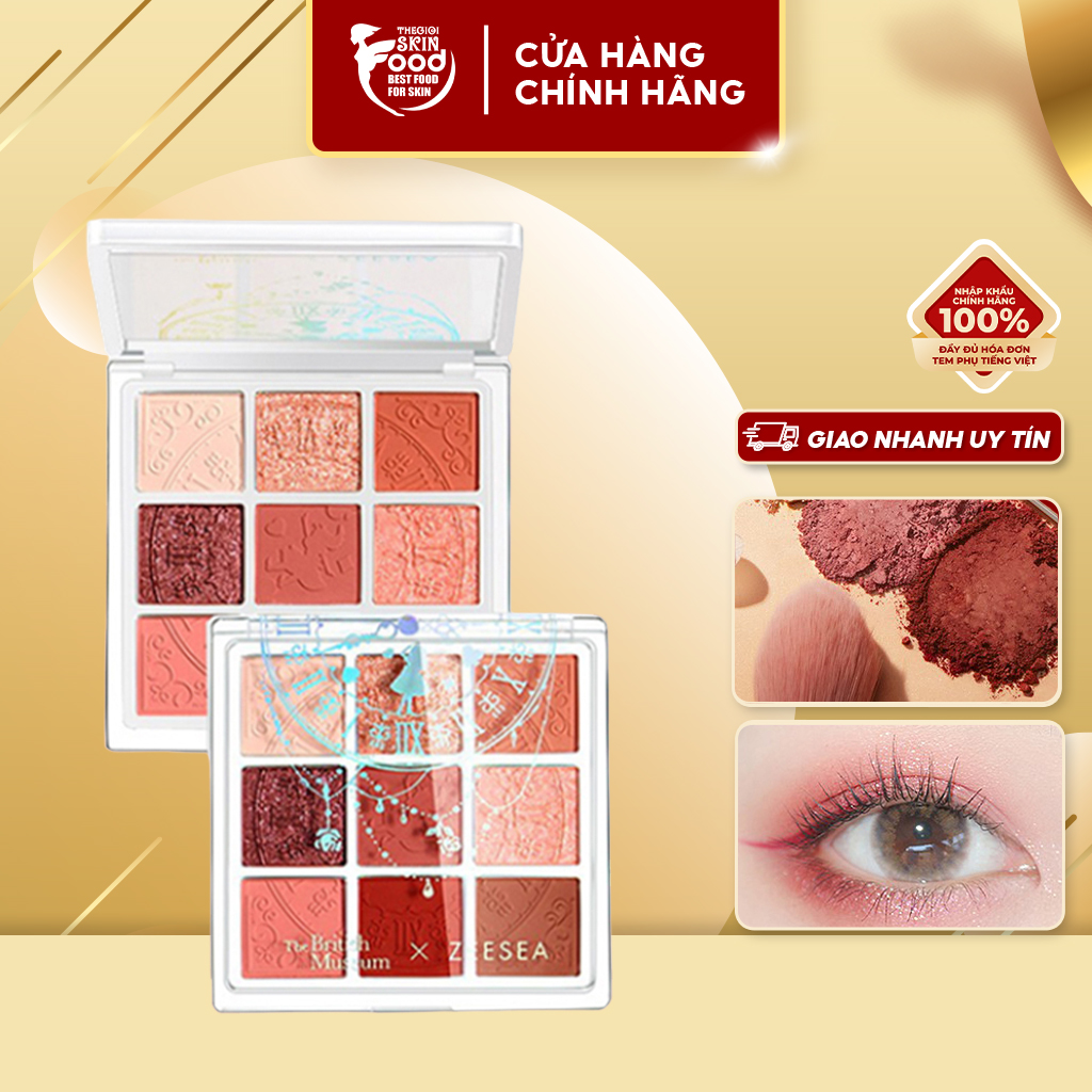 [NHẬP KHẨU] Bảng Phấn Mắt 9 - 16 Ô Xinh Xắn Mịn, Bền Màu ZEESEA Dreamland, Fireworks 16 Colors Eye Shadow