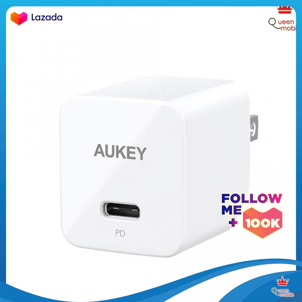 Adapter sạc 1 cổng aukey pa-y18 18w hỗ trợ powerdelivery pd 3.0