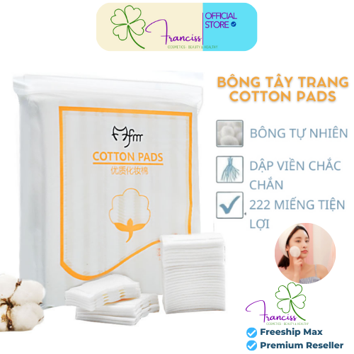 Bông tẩy trang 222 miếng Lameila - Bông trang điểm 3 lớp Cotton Pads Lameila FM