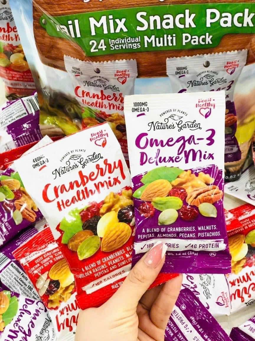 Hạt hỗn hợp nature garden trail mix snack packs