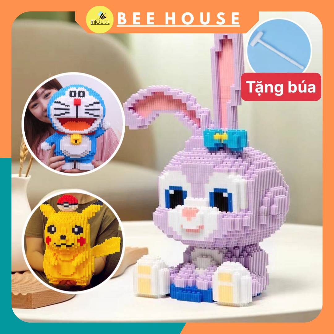 [HOÀN TIỀN 6%]Món quà sinh nhật Mô hình thỏ tím stella lou mèo máy doremon nhân vật hoạt hình đồ lưu niệm kỉ niệm tình yêu valentine quà tặng bạn gái đồ chơi xếp hình lắp ráp bé gái