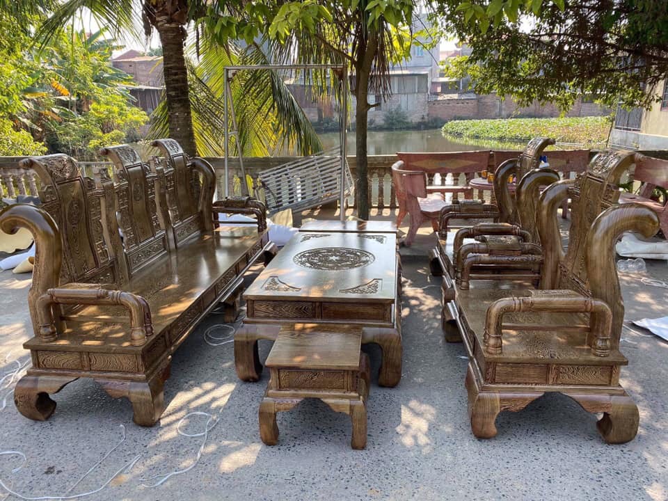 Bộ bàn ghế Tần Thủy Hoàng gỗ mun