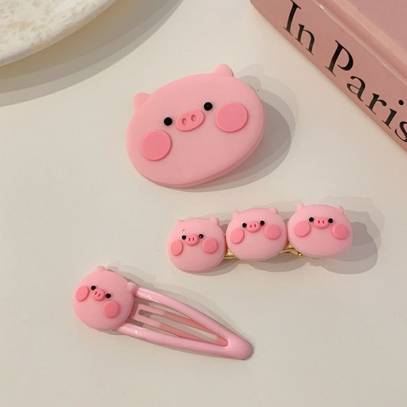 Hot | Kẹp tóc siêu cute heo hồng đủ kiểu cho bé yêu
