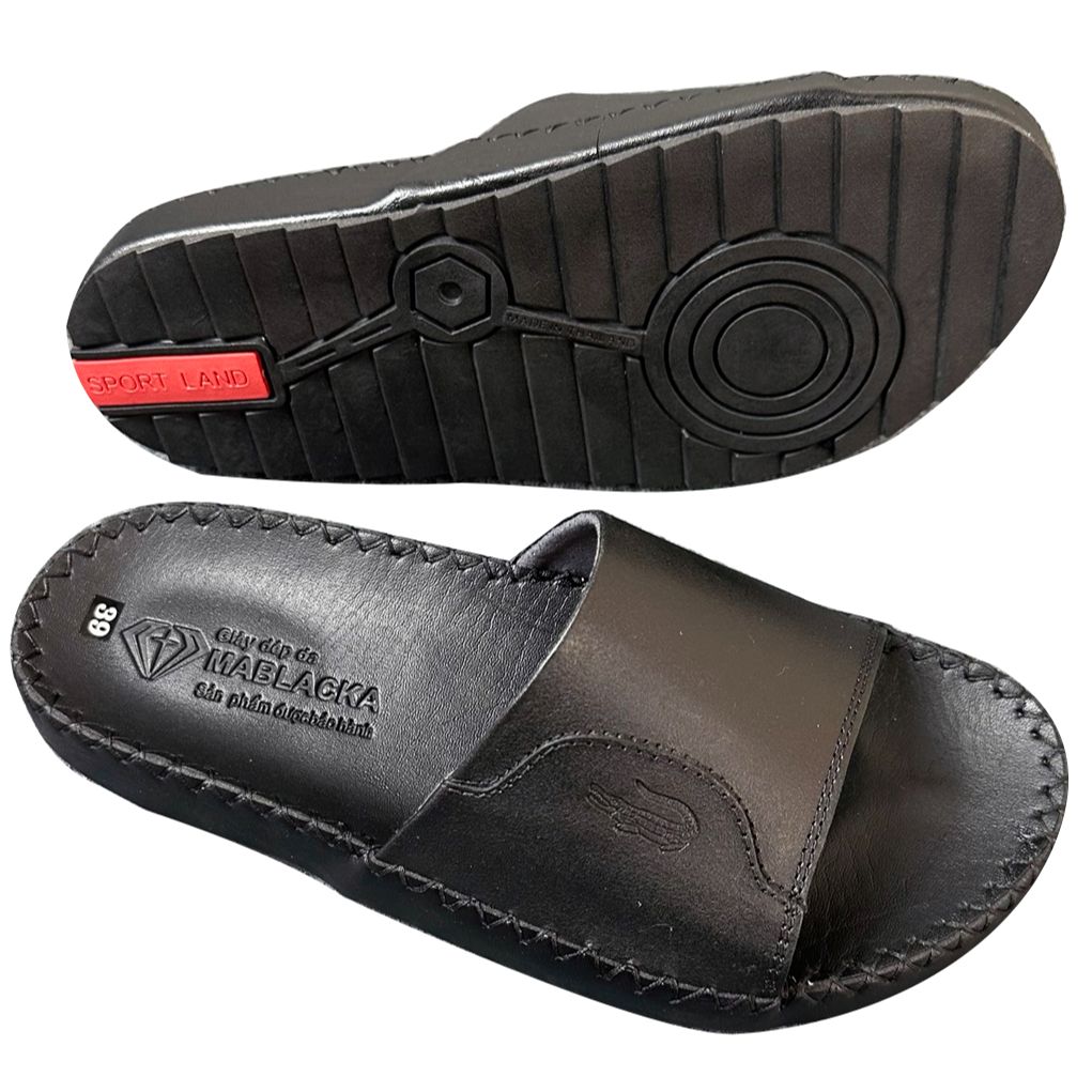 dép da nam D79 chất liệu da bò kiểu thời trang năng động